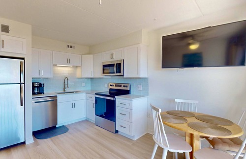 Carolina Beach Condo | Modern Oceanfront Condo | Steps to Beach & Boardwalk | Pool, Elevator, Private Beach Access