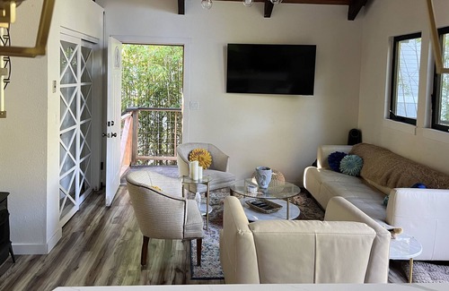 Guerneville Cabin | Modern riverfront cabin in the trees.