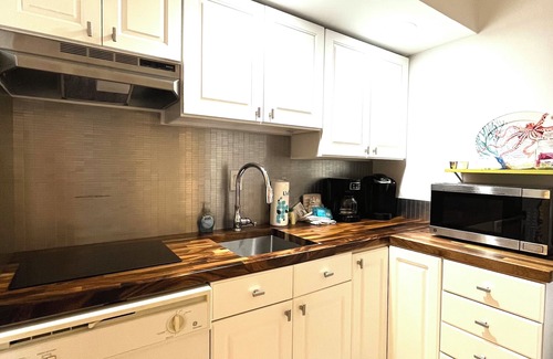 South Beach Apartment | Modern Sea Pines studio, beautiful water sunset views, across from beach