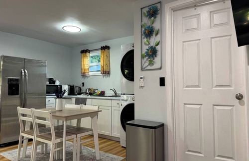 Park West Apartment | Modern Studio with AC, W/D, & Private Patio