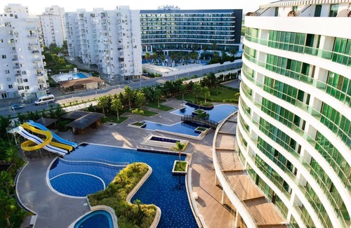Lara Apartment | Modern & Stylish Apartment with Indoor&Outdoor Pools, GYM, SPA, near Beach