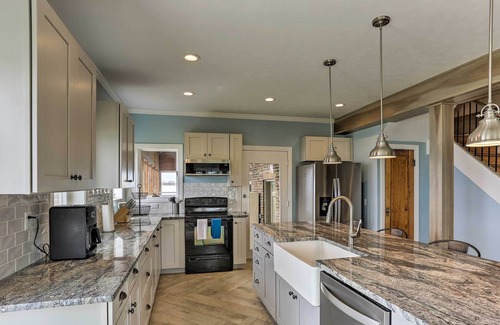 Sandusky House | Modern Waterfront Home w/ Patio, Fire Pit + Dock