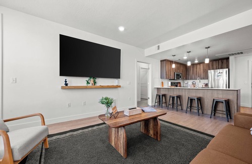 Downtown Salt Lake City Apartment | ModernDowntown 2BR/2BA with City Views, Fire Pit, Walk to Delta Center