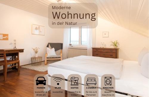 Markdorf House | Moderne Ferienwohnung in der Natur - 3 Schlafzimmer & 1,5 Bäder