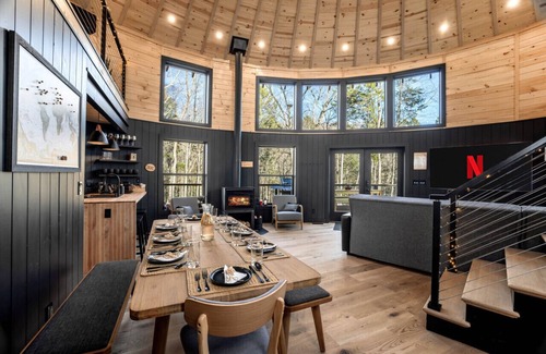 West Dover RV Rental | Mount Snow Yurt: Hot Tub~Wood Stove~WiFi~EVcharger