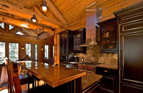 Mountain Village House | Mountain Creek Lodge - Elegant Rustic Home On Private Wooded Lot With Stream