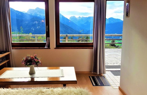 Schoenau am Koenigssee Apartment | Mountain panorama with a view of the valley, totally alpine pasture landscape