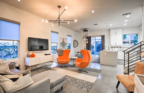 Chino Canyon House | Mountain-View Deck + Pool: Luxe Palm Springs Home