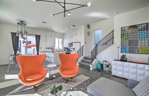 Chino Canyon House | Mountain-View Deck + Pool: Luxe Palm Springs Home