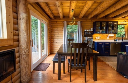 Weaverville House | Mountain View Sanctuary | Pet-Friendly Log Cabin with Long Range Views in Weaverville