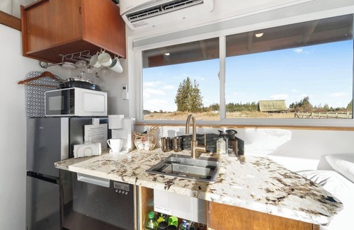 Port Angeles Apartment | Mountain-View Tiny Cabin Retreat HOT TUB-Sauna