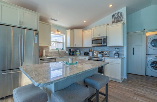 Ocean Ridge House | Multi-level ocean view home with two decks, a washer/dryer & beach access