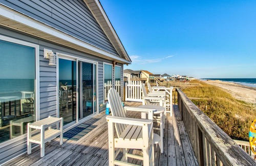 Ocean Ridge House | Multi-level ocean view home with two decks, a washer/dryer & beach access
