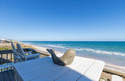 Ocean Ridge House | Multi-level ocean view home with two decks, a washer/dryer & beach access