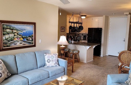 Townsite Condo | NCV D306 2BR 2BA 2-story Penthouse with breathtaking ocean, sand, & pier views.