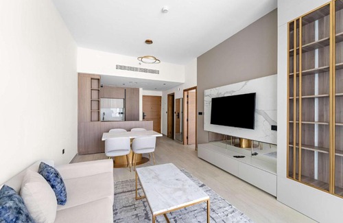 Al Barsha Apartment | New 1-Bedroom in Prime Gardens with pool and gym