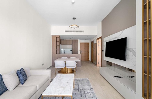 Al Barsha Apartment | New 1-Bedroom in Prime Gardens with pool and gym