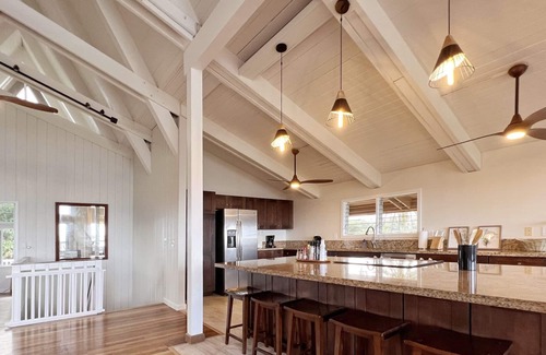 Anahola House | NEW 4BR Oceanfront Home with Hot Tub & Theatre