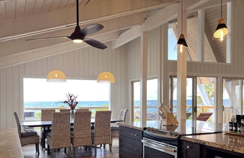 Anahola House | NEW 4BR Oceanfront Home with Hot Tub & Theatre