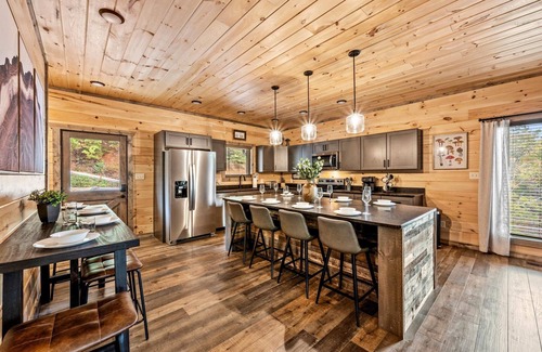 Sevierville Cabin | New Construction! Saltwater Pool~Big Screen~Games~Relaxing Getaway!