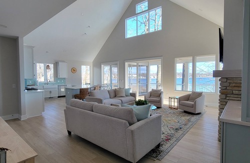 Montague House | NEW-for you! Ultimate beach house vacation! On White Lake w/stunning views.6 BR!