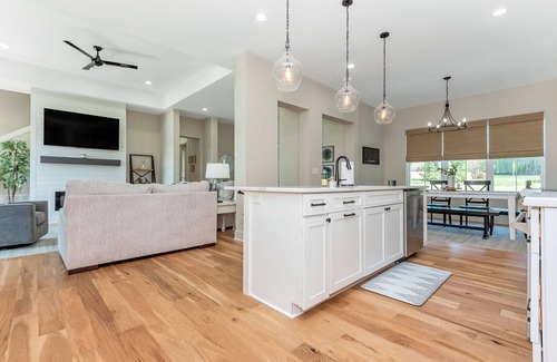 Mooresville House | New lake house circa 2022, with private beach, dock, deck, and big water views!