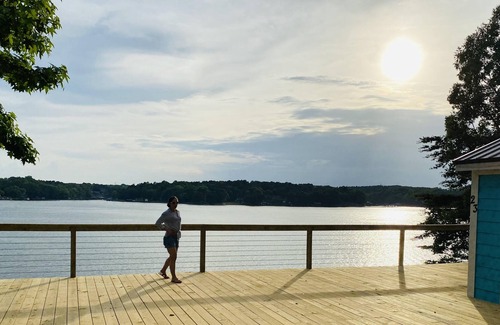 Steele Creek Cabin | New Waterfront Cabin on the Large Sundeck #20 by RedAwning