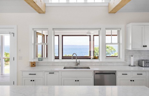 Vineyard Haven House | New Waterfront Home, Secluded on Private Road w Pvt Beach, only 10min to town