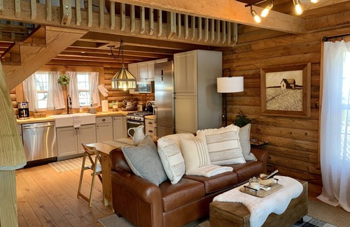Mentone Cabin | Newly remodeled log cabin near DeSoto State Park & Mentone