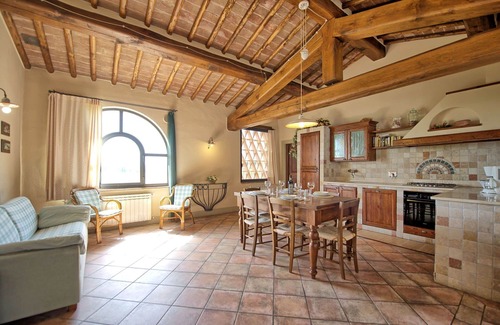 San Pietro in Bossolo Apartment | Nice apartment for 8 guests with A/C, WIFI, pool and panoramic view, close to Greve In Chianti