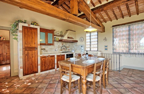 San Pietro in Bossolo Apartment | Nice apartment for 8 guests with A/C, WIFI, pool and panoramic view, close to Greve In Chianti