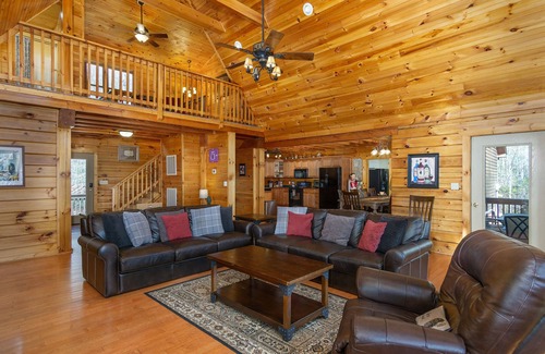 Black Mountain Cabin | Night Owl Lodge | Pet-Friendly Log Cabin with Game Room!