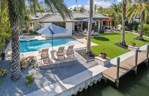 Anna Maria House | Nirvana:Pool & Hot Tub, Dock, On Canal with Gorgeous Water Views by Anna Maria Life Vacation Rentals