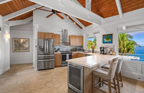Princeville Villa | North Shore Kauai Villa, Ocean Views, Private Hot Tub with Ocean Views, Beach Gear, AC in Bedrooms
