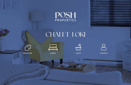 Mont-Tremblant Ski Chalet | Northern Chic Stylish 1 King Bedroom for 4 Guests