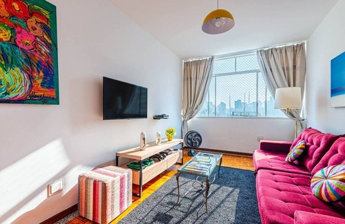 Consolacao Apartment | Oasis Urbano Garagem 2smart TVs Vista TOP