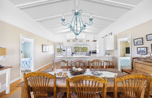 Pawleys Island House | Ocean and Creek Front Raised Beach House, 2 Porches, 2 Decks, Dock, Dog Friendly