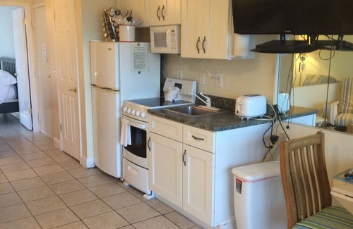 Crescent Beach Condo | Ocean Front 1 Bedroom Condo With Heated Pool just outside the balcony