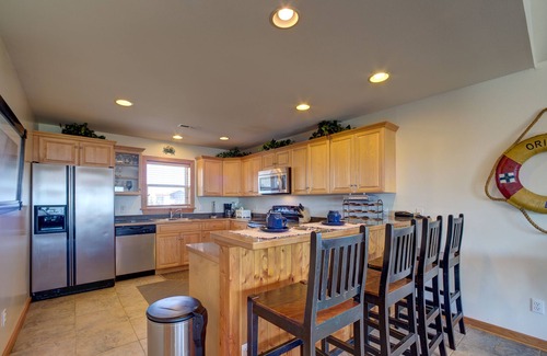 Waves House | Ocean-view home with private pool, hot tub, two wraparound decks, & central AC