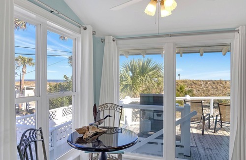 Tybee Island Cottage | Oceanfront Cottage, Steps from Beach, with Sundeck & Pet friendly.
