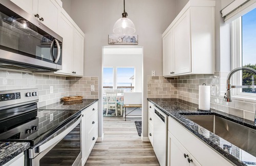 South Beach House | Oceanfront home with hot tub, private beach access & ocean views - dog-friendly