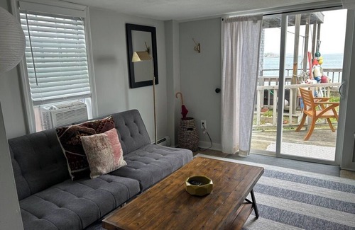 Rockport Apartment | Oceanfront one bedroom, private deck, steps to the beach & center of town