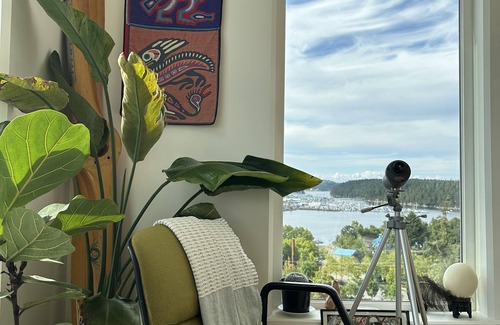Regional District of Nanaimo Apartment | Oceanfront Penthouse with Private Rooftop, Covered Balcony & Ocean/Mountain View