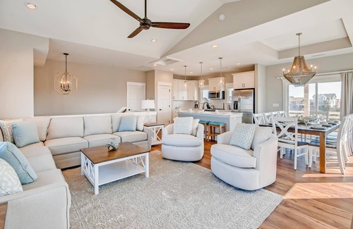 Salvo House | Oceanview Dog Friendly Home w/Private Pool, Hot Tub, Game Room, Beach Nearby