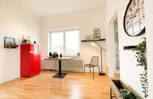 Schleswig Apartment | Old apartment with panoramic view of the Schlei, balcony and fireplace in the heart of Schleswig