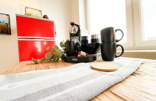 Schleswig Apartment | Old apartment with panoramic view of the Schlei, balcony and fireplace in the heart of Schleswig