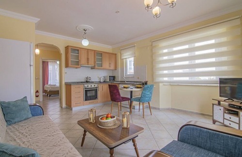 Fethiye City Center Apartment | one bedroom apartment in Sunset Beach Club fethiye, private beach, 24/security
