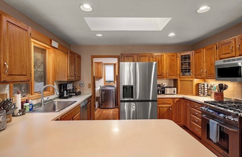 Wolf Laurel House | One of a kind, Creek Front Lodge 3 floors, 2 kitchens, long distance views.