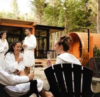 Petite-Riviere-Saint-Francois Ski Chalet | ONNEA - Magical Chalet with Stunning Views, Sauna & Hot Tub