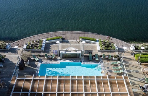 Redwood Shores Hotel | Onsite Pool, King Partial Water View Room at Grand Bay San Francisco Hotel